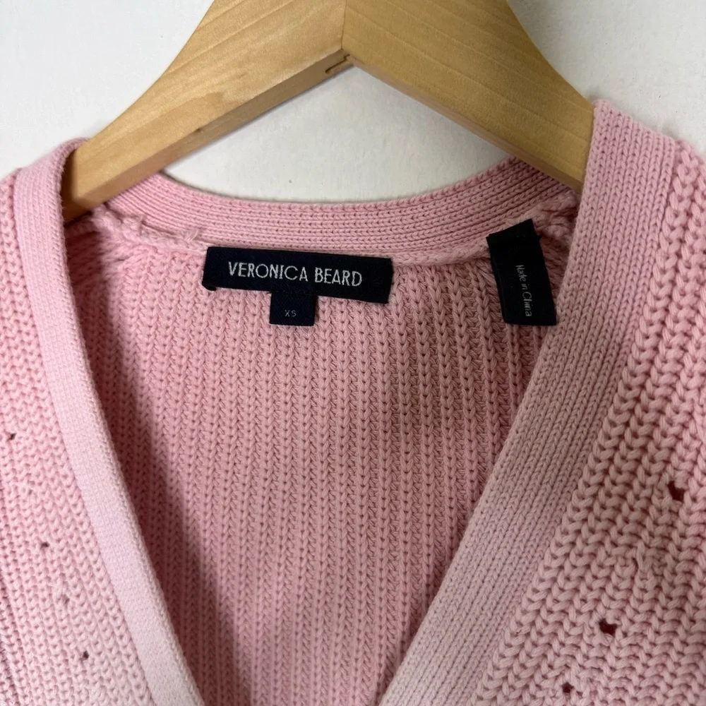 Veronica Beard Parula Dip Dye Ombre Cotton Cardigan XS $368 Revolve
